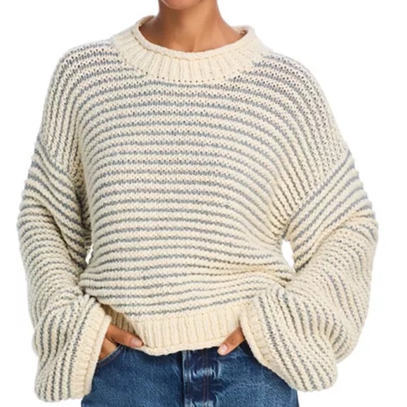 MOTHER
The Bell Sleeve Striped Sweater - Picture 1 of 11